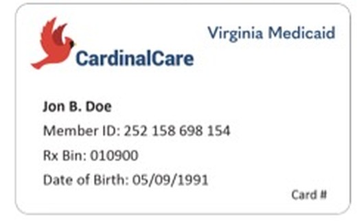Virginia Medicaid card